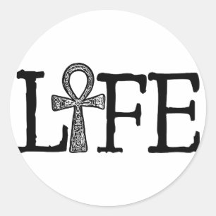 Life Ankh Runder Aufkleber