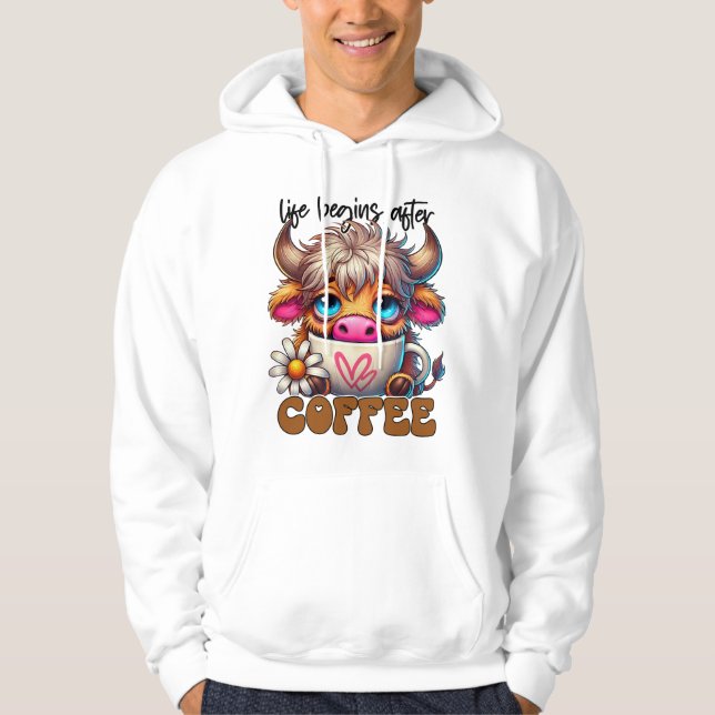 Life Begins After Coffee  Hoodie (Vorderseite)