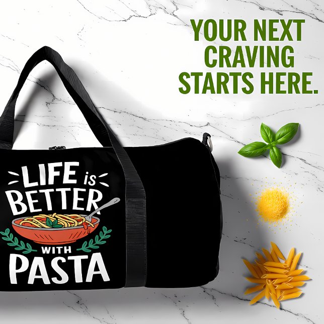 Life Better With Pasta Bowl Duffle Bag (Von Creator hochgeladen)