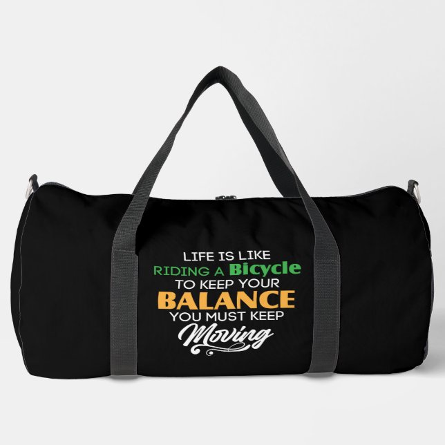 Life Bicycle Keep Balance Moving Duffle Bag (Vorderseite)