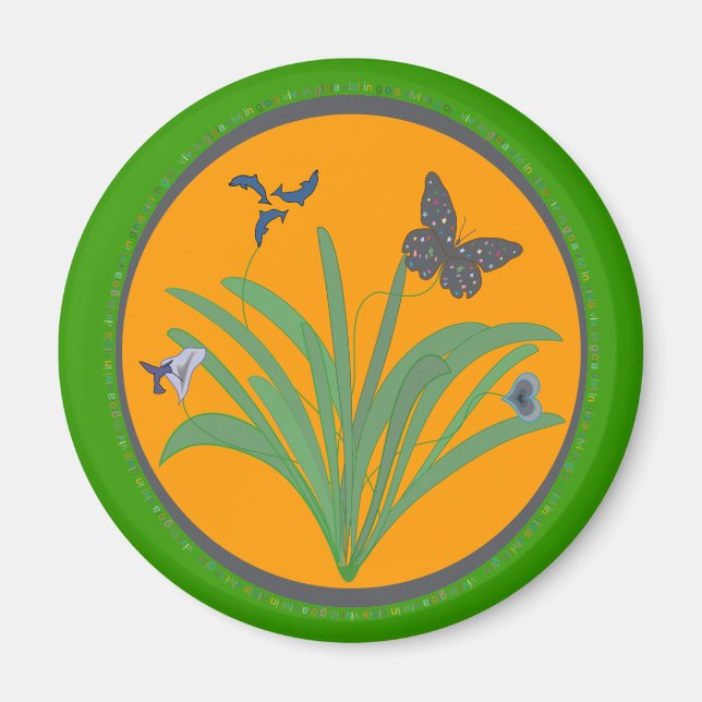 Life Blume Magnet (Vorne)