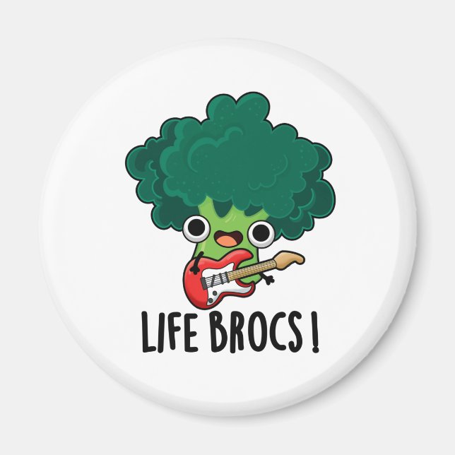 Life Brocs Funny Veggie Broccoli Pun Magnet (Vorne)