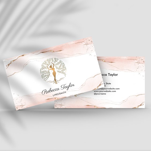 Life Coach Baum Life Therapist Heiler Wellness Visitenkarte (Von Creator hochgeladen)