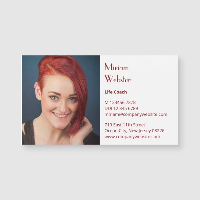 Life Coach Beruflich Business Card Magnet (Vorderseite)
