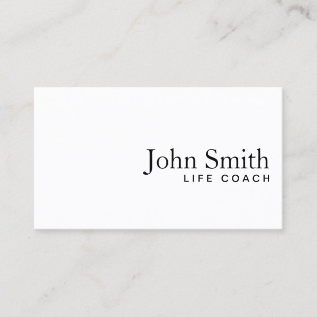 Life Coach Counselor Minimalistisch Schlicht Visitenkarte (Vorderseite)