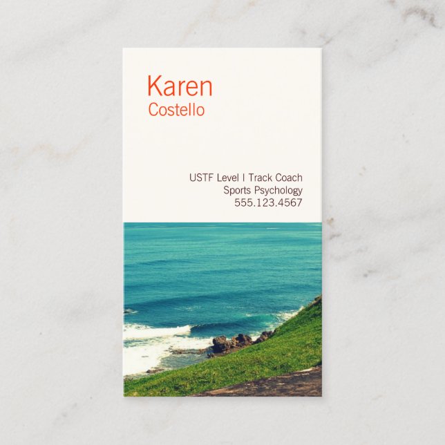 Life Coach - Farbenspiel des Ozeans Visitenkarte (Vorderseite)