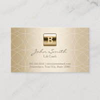 Life Coach Gold Monogram Geometric