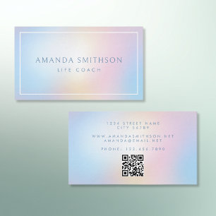 Life Coach Light Soft Gradient QR Code Visitenkarte