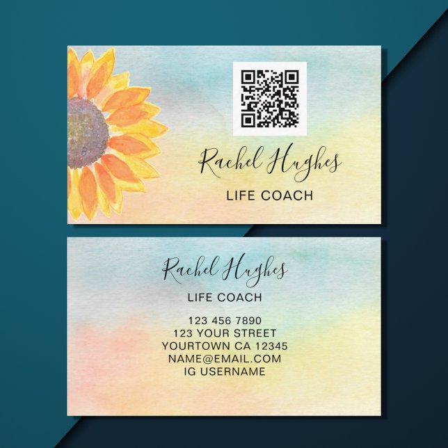 Life Coach QR Code farbig Visitenkarte (Von Creator hochgeladen)