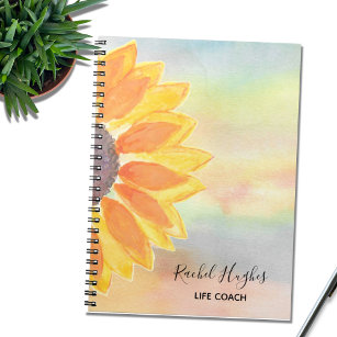 Life Coach Sonnenblume farbiges Notebook Notizblock