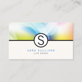 Life Coach SpecialSkills Monogram farblichAbstract Visitenkarte