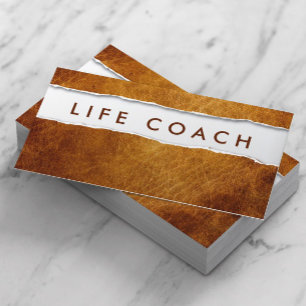 Life Coach Vintag Leder Beruflich Visitenkarte