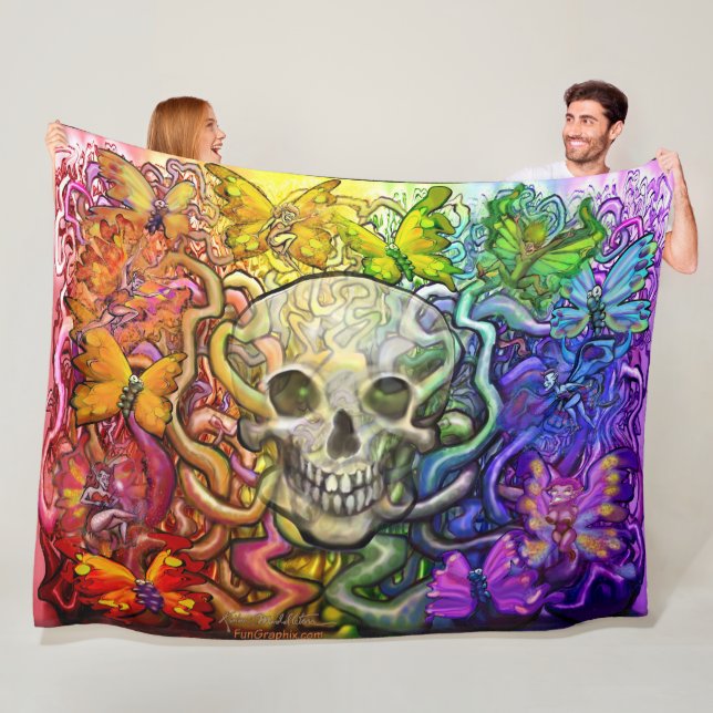 Life Death Rainbow Magic Fleece Blanket (Beispiel)
