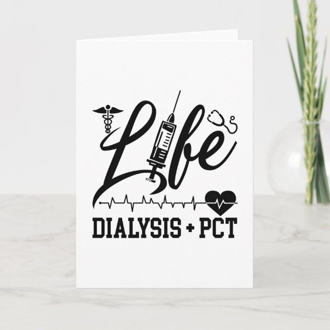 Life Dialysis + PCT Dialysis Nurse Tech Technician Karte (Vorderseite)