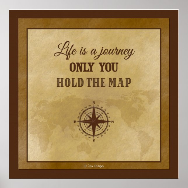 Life Direction Inspirational Spiritual Quote Poster (Vorne)