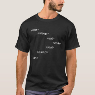 Life-Eat-Sleep-Code-Programmier-Nerd T-Shirt