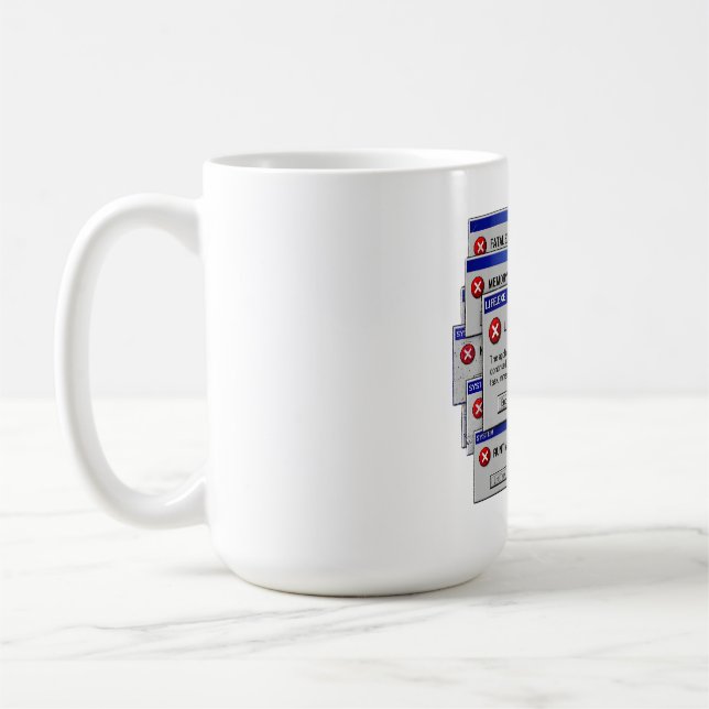 Life.exe Reagiert Nicht Lustiger Existentieller Fe Kaffeetasse (Links)