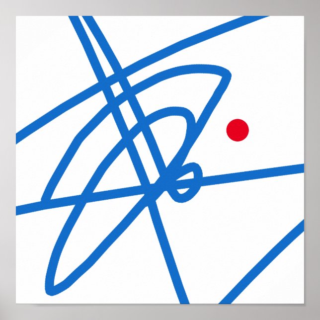 Life Focus Abstrakt Art Red Dot Poster (Vorne)