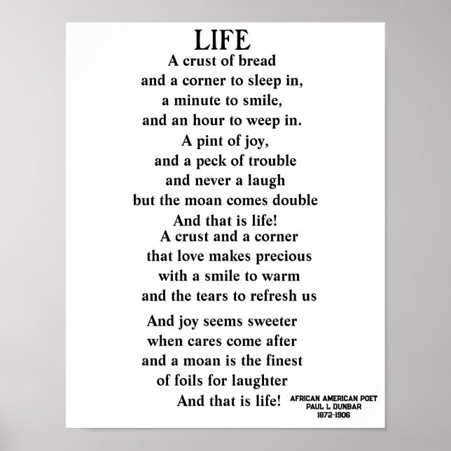 LIFE-Gedicht Poster (Vorne)