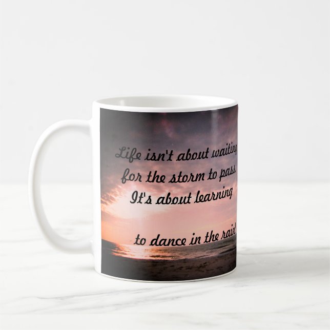 "LIFE GEHT NICHT UM GEWARTET TASSE" KAFFEETASSE (Links)