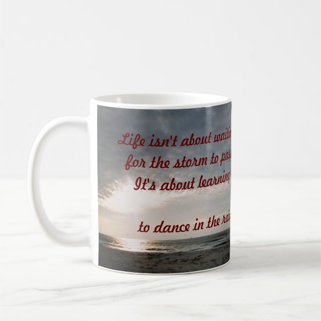 "LIFE GEHT NICHT UM GEWARTET TASSE" KAFFEETASSE (Links)