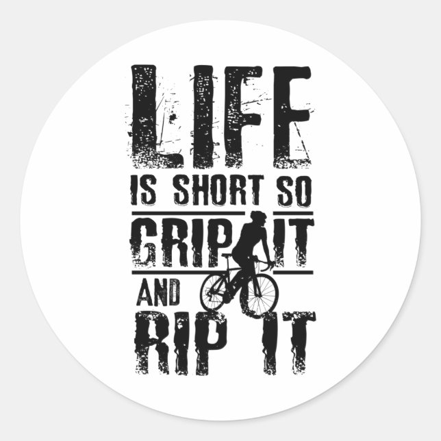 Life Gravel Bike Runder Aufkleber (Vorderseite)