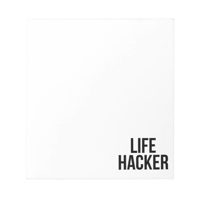 Life Hacker Notizblock (Vorderseite)