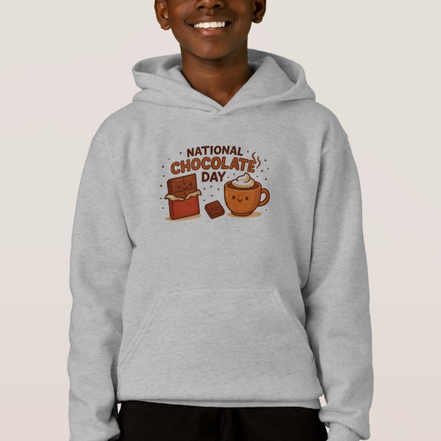 Life Happens, Chocolate Helps Sudadera Hoodie (Vorderseite)
