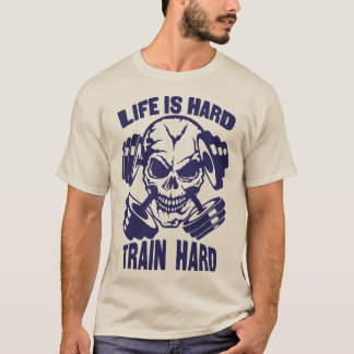 LIFE_HARD_TRAIN_SOLL_MORT_HALTERE_MUSCULA T-Shirt