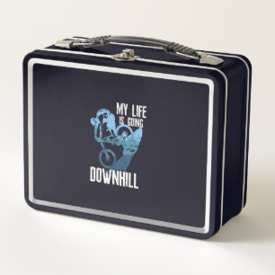 Life Hinter Bar Biking Mountain Metall Brotdose