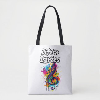 "Life in Lyrics" Farbnoten-Typografie-Design Tasche