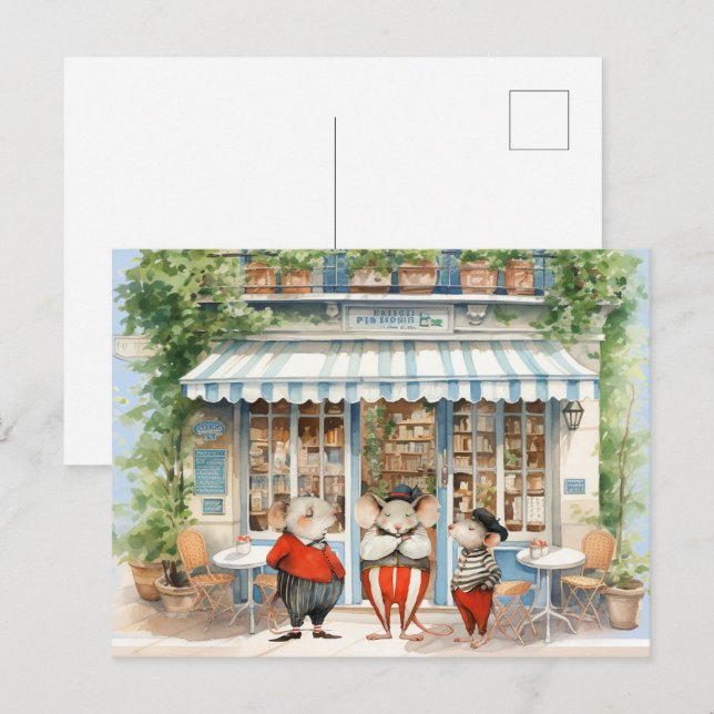 Life in Mice Town - After Coffee Talks Postkarte (Vorne/Hinten)