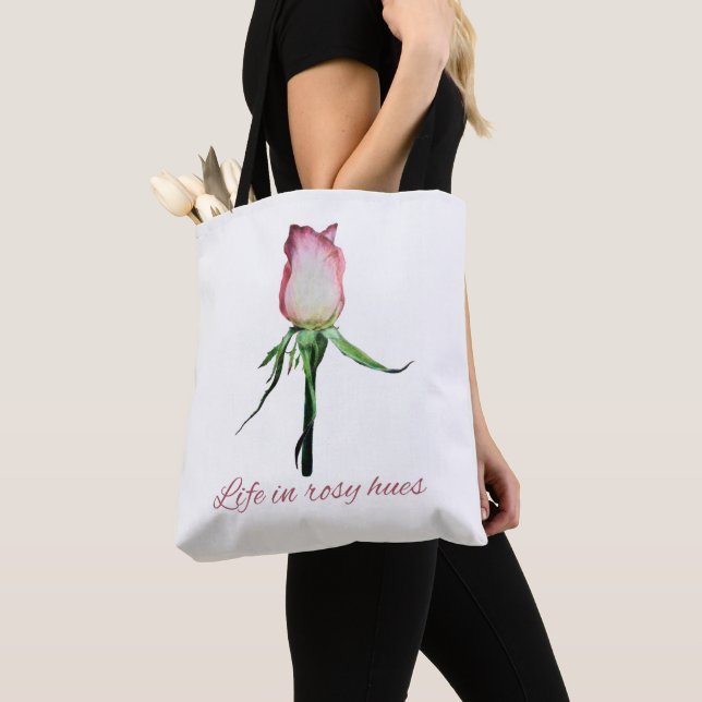 Life in Rosy Hues Rosebud Tote Bag (De près)