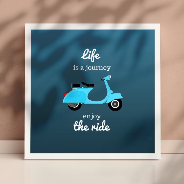 Life Inspiration Zitat Blue Ombre Poster (Von Creator hochgeladen)
