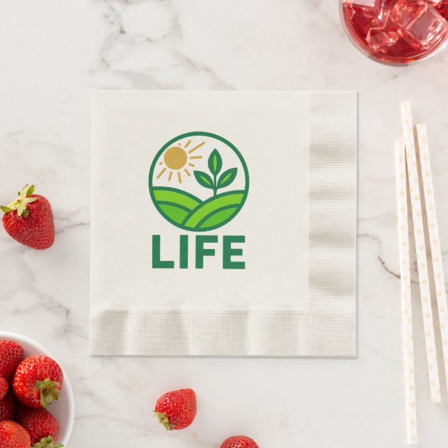 LIFE - Inspiriert Öko der Natur Serviette (Beispiel)