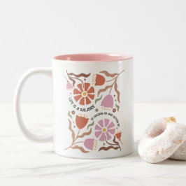 Life Is A Balance Of Holding Boho Wildflower Quote Zweifarbige Tasse