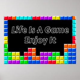 "Life is a Game" Positives Wall Art Poster