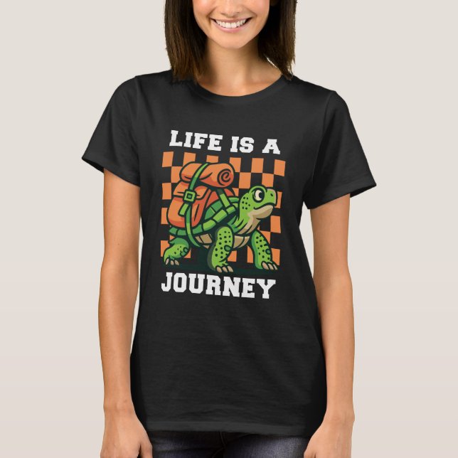 Life Is A Journey Women Black T-Shirt (Vorderseite)