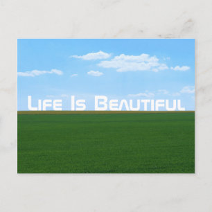 "Life Is Beautiful" Landscape Postkarte