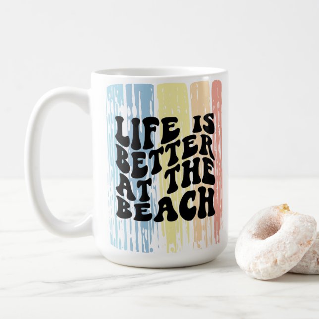 Life is Better at the Beach Mug (Avec donut)