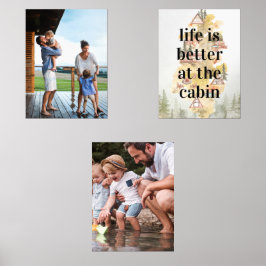 Life is Better at the Cabin | Family Photos Bilderwand Sets