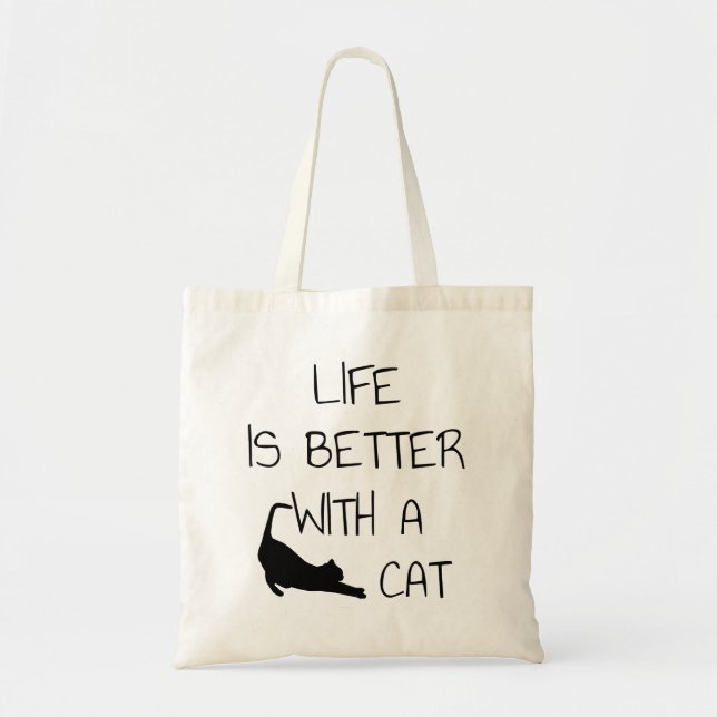 Life Is Better With A Cat - Cat Lovers   Tragetasche (Vorne)