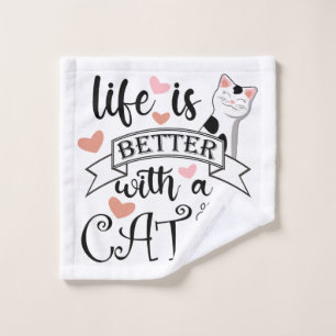 Life is Better With a Cat quote slogan