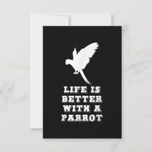 Life is Better With A Parrot Lover Gift Christmas Karte