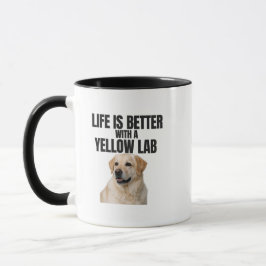 Life Is Better with a Yellow Lab – Labrador Coffee Tasse