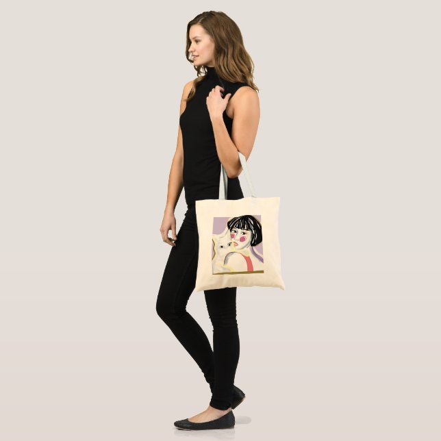 LIFE IS BETTER WITH CATS TOTE BAG  TRAGETASCHE (Vorderseite (Model))