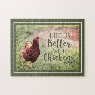 Life is Better with Chickens   Rooster Typography