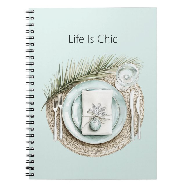 Life is Chic Tropischer Tischsetting Notizblock (Vorderseite)