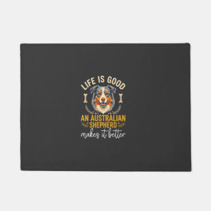 Life Is Good Australian Shepherd Hundeknochen Fußmatte
