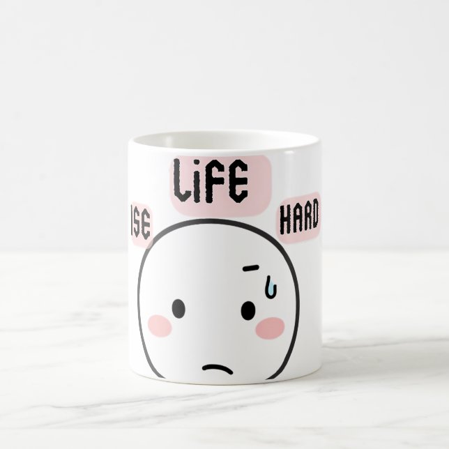  Life Is Hard Funny Kaffeetasse (Mittel)